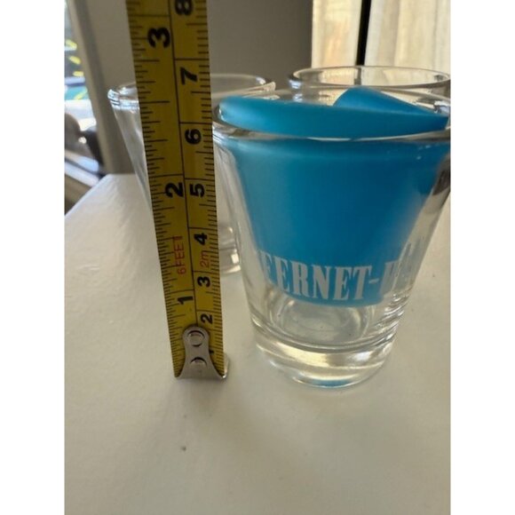 Fernet-Branca Milano Italian Liqueur White Set of 3 Clear Glass Shot Glasses New - Picture 5 of 6